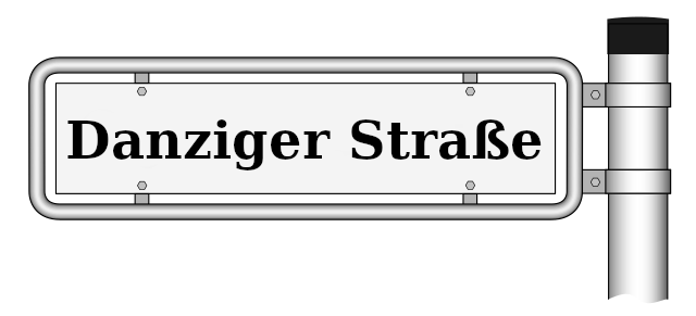 Straßenschild Danziger Straße