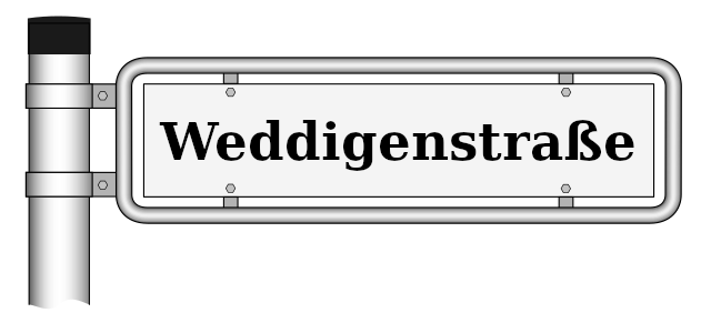 Straßenschild Weddigenstraße